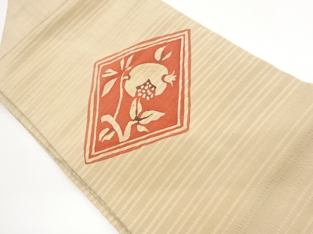JAPANESE KIMONO / LOZENGE / BOXWOOD PATTERN NAGOYA OBI